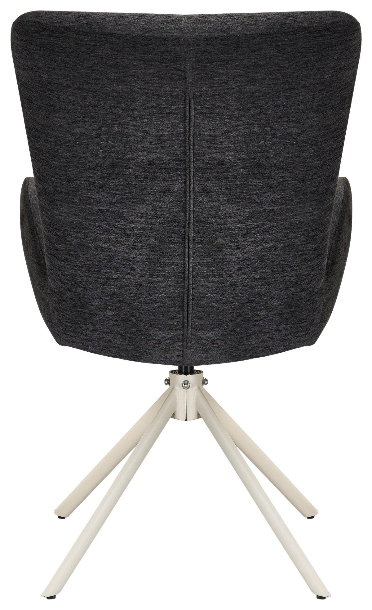 Karosszék Forgatható Stella - bézs/szürke, Design, textil/fém (58/88,5/68cm) - Mömax