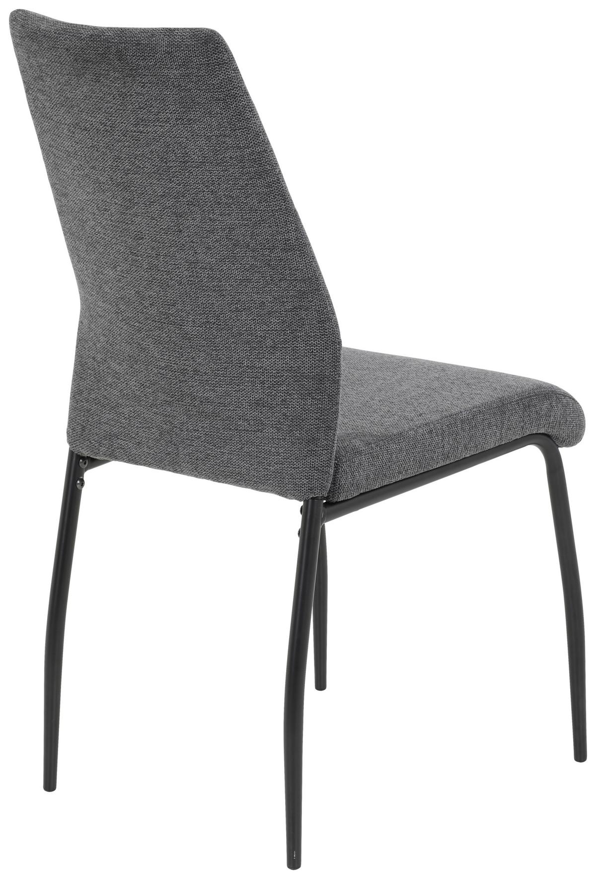Stol Jane S, Antracit - črna/antracit, Konvencionalno, kovina/tekstil (43/93/59cm)