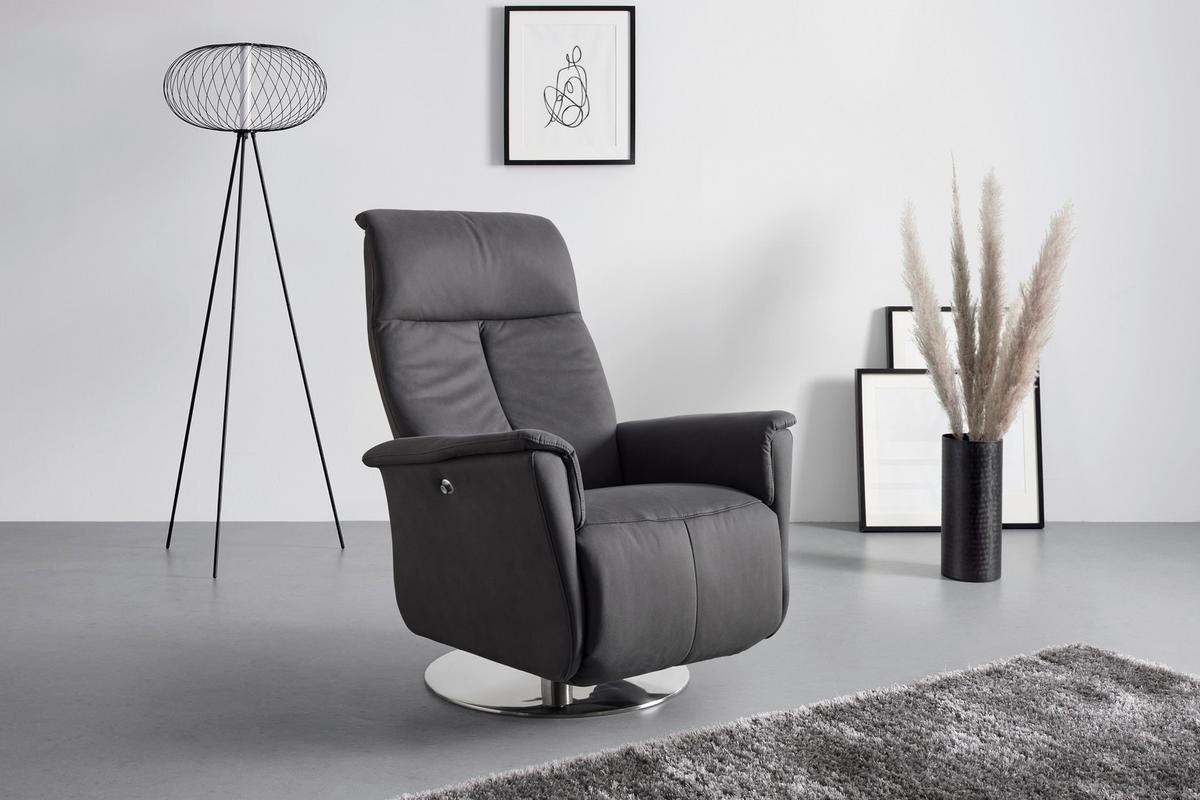Relaxsessel Tom in Graphitfarben - Graphitfarben, MODERN, Textil/Metall (78/108/85cm) - Premium Living
