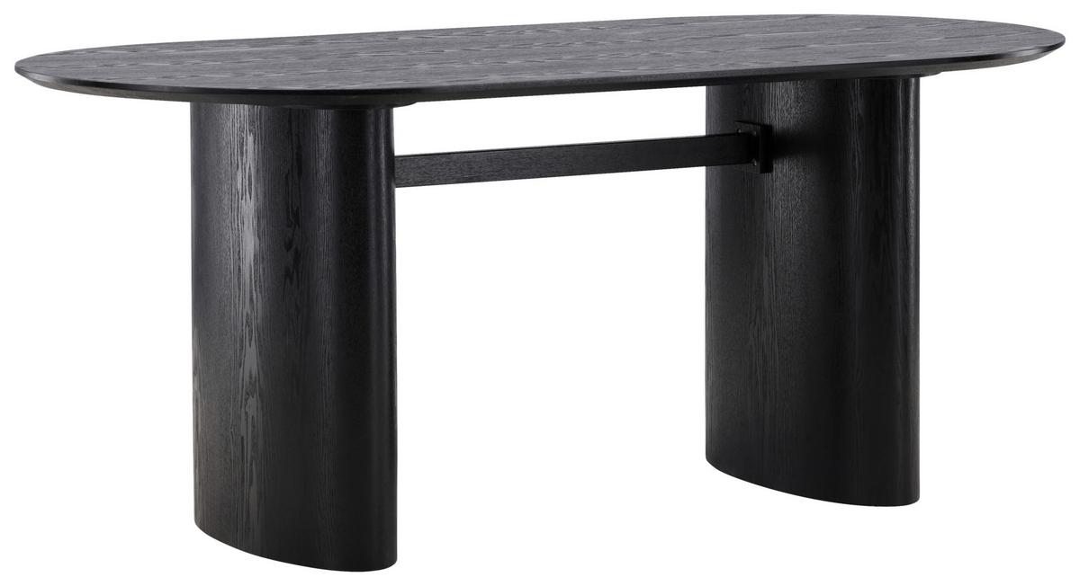 ESSTISCH ISOLDE - Schwarz, Design, Holzwerkstoff (180/90/75cm) - Livetastic