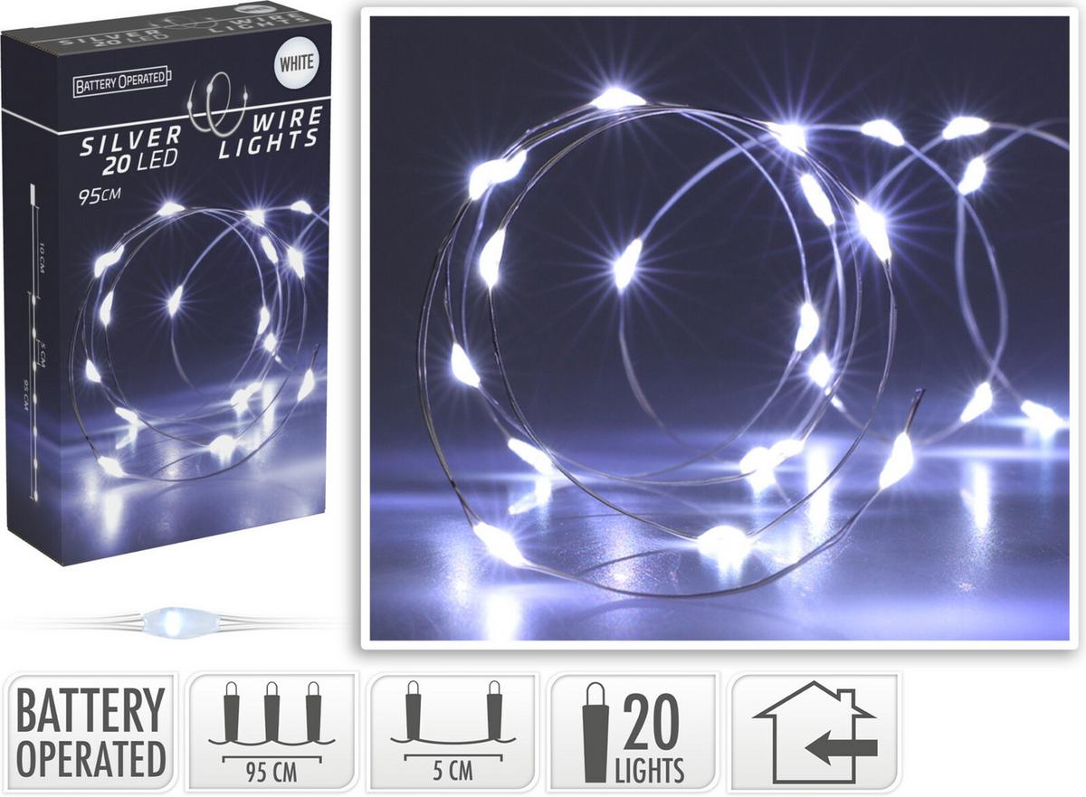 Fényfüzér 20db Micro LED - műanyag (95cm)