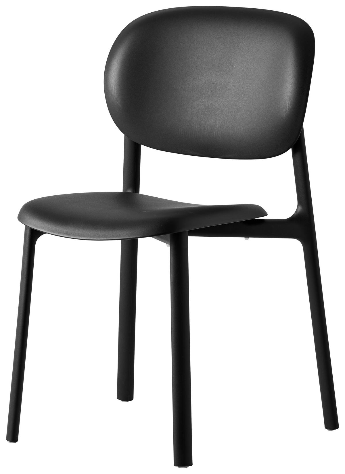 KRZESŁO ZERO - czarny, Design, tworzywo sztuczne (53/82/53cm) - Connubia 
