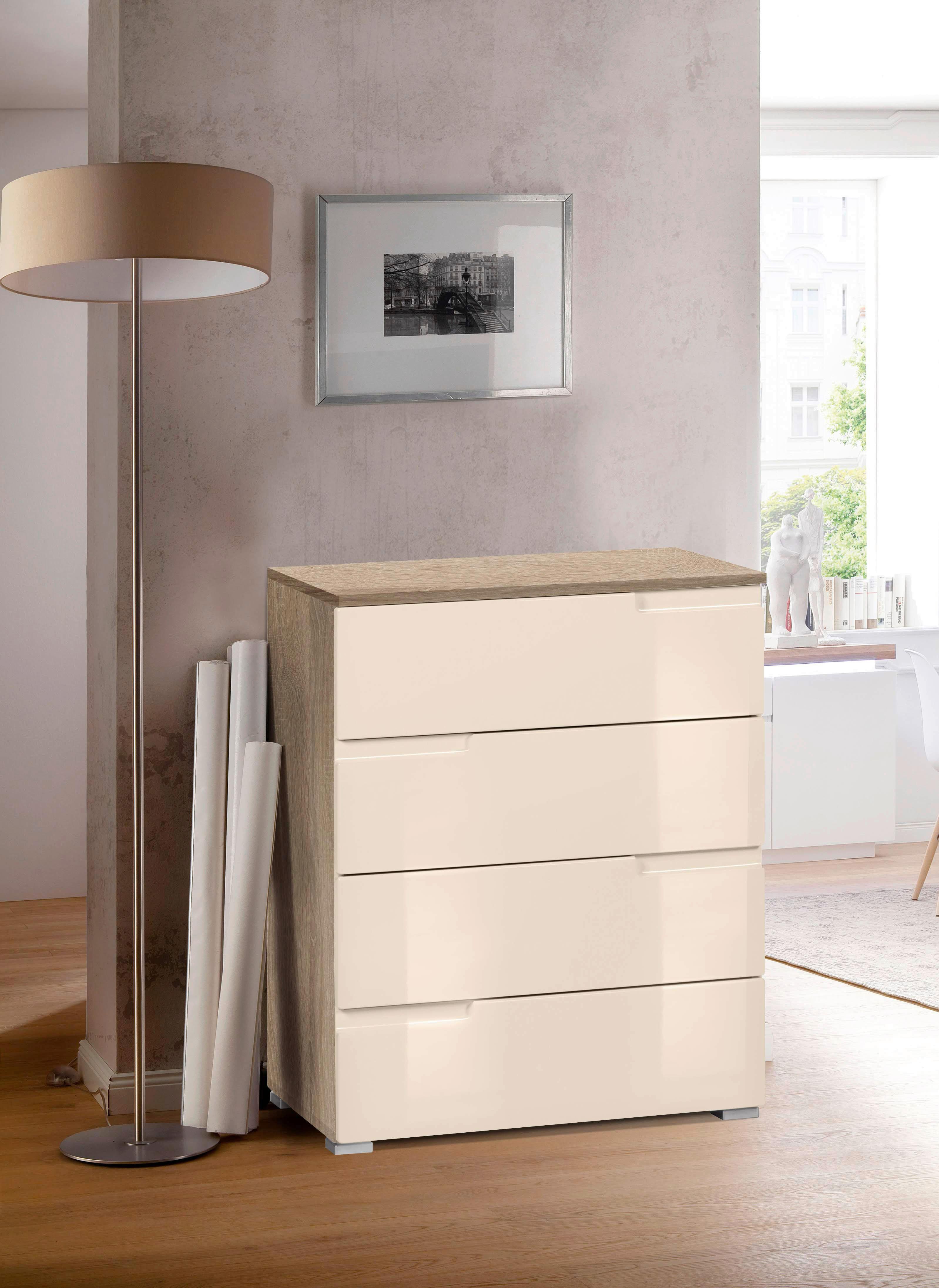 Komód Bézs-tölgy Szín Moon - bézs/tölgyfa, Modern, faalapú anyag (65/80/40cm)