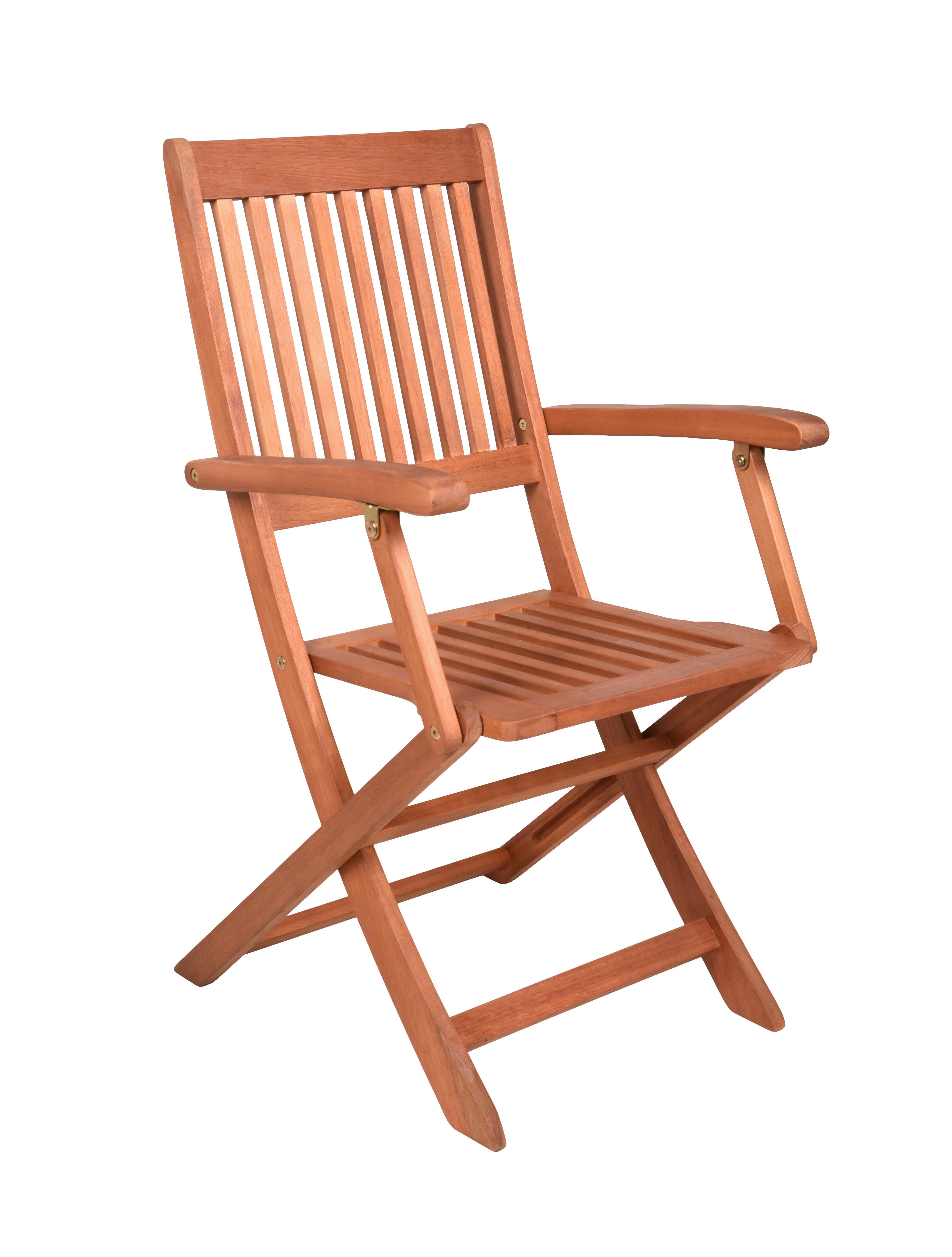 GARTENKLAPPSTUHL-SET KLAPPARMSTUHL SEATTLE, 2ER SET - Braun, MODERN, Holz (51/90/56cm) - Gardenson