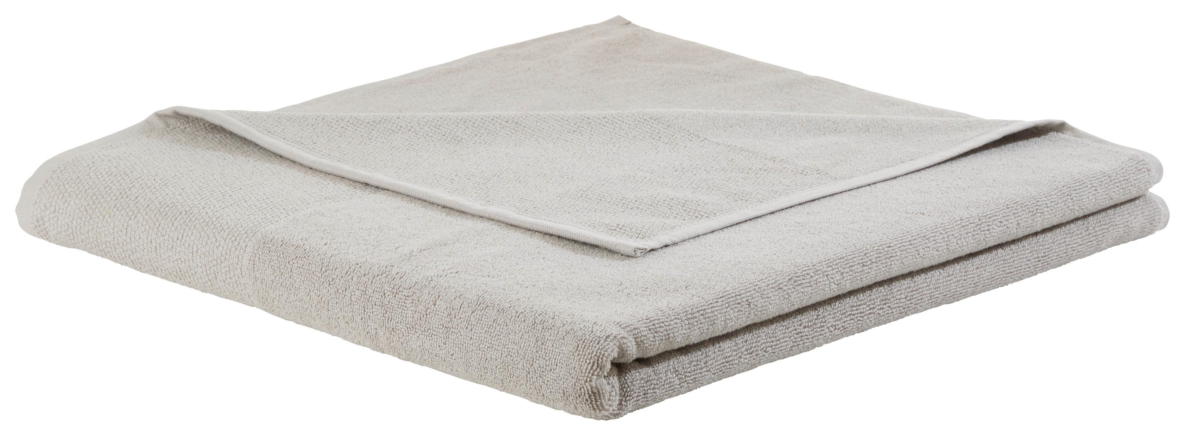Badetuch Olivia in Hellgrau ca. 90x160cm - Hellgrau, Konventionell, Textil (90/160cm) - Premium Living