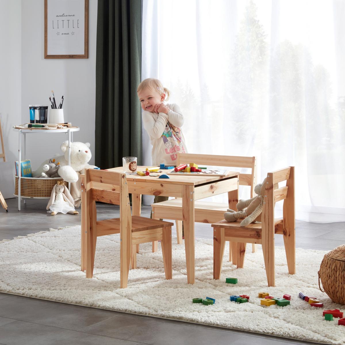Kindersitzbank in Naturfarben - Naturfarben, KONVENTIONELL, Holz (50/55/31cm) - Mömax