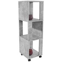 Etajeră Rolly - gri, Modern, plastic/material pe bază de lemn (34/111/34cm) - Modern Living