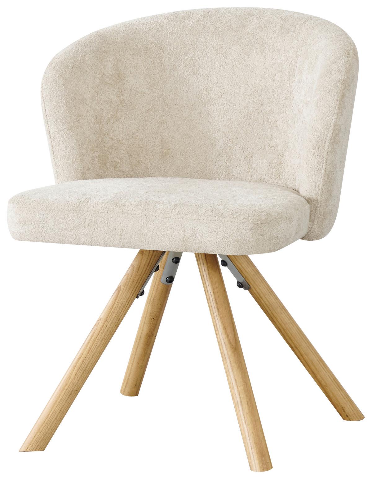 Stuhl Frida Beige/eichefarben - Eichefarben/Beige, Modern, Holz/Textil (57/76/57cm) - Mömax