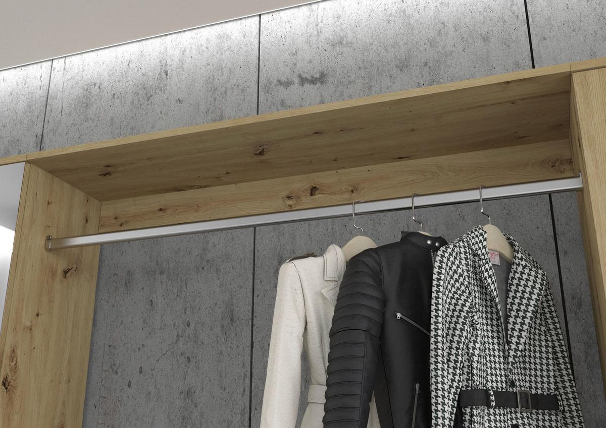 Garderobe Projekt X ca. 273x193 cm Artisan Eiche - KONVENTIONELL, Glas/Holzwerkstoff (273/193/34cm) - MID.YOU