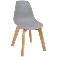 KRZESEŁKO DLA DZIECI KOPENHAGEN 4 - kolor bukowy/szary, Modern, tworzywo sztuczne/drewno (33/57/38cm) - P & B