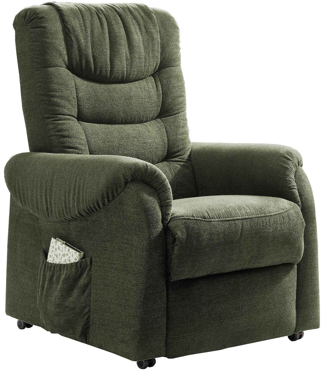 Fernsehsessel Nino Dunkelgrün Nylon/Struktur - Dunkelgrün/Schwarz, Design, Kunststoff/Textil (76/106/94cm) - Livetastic