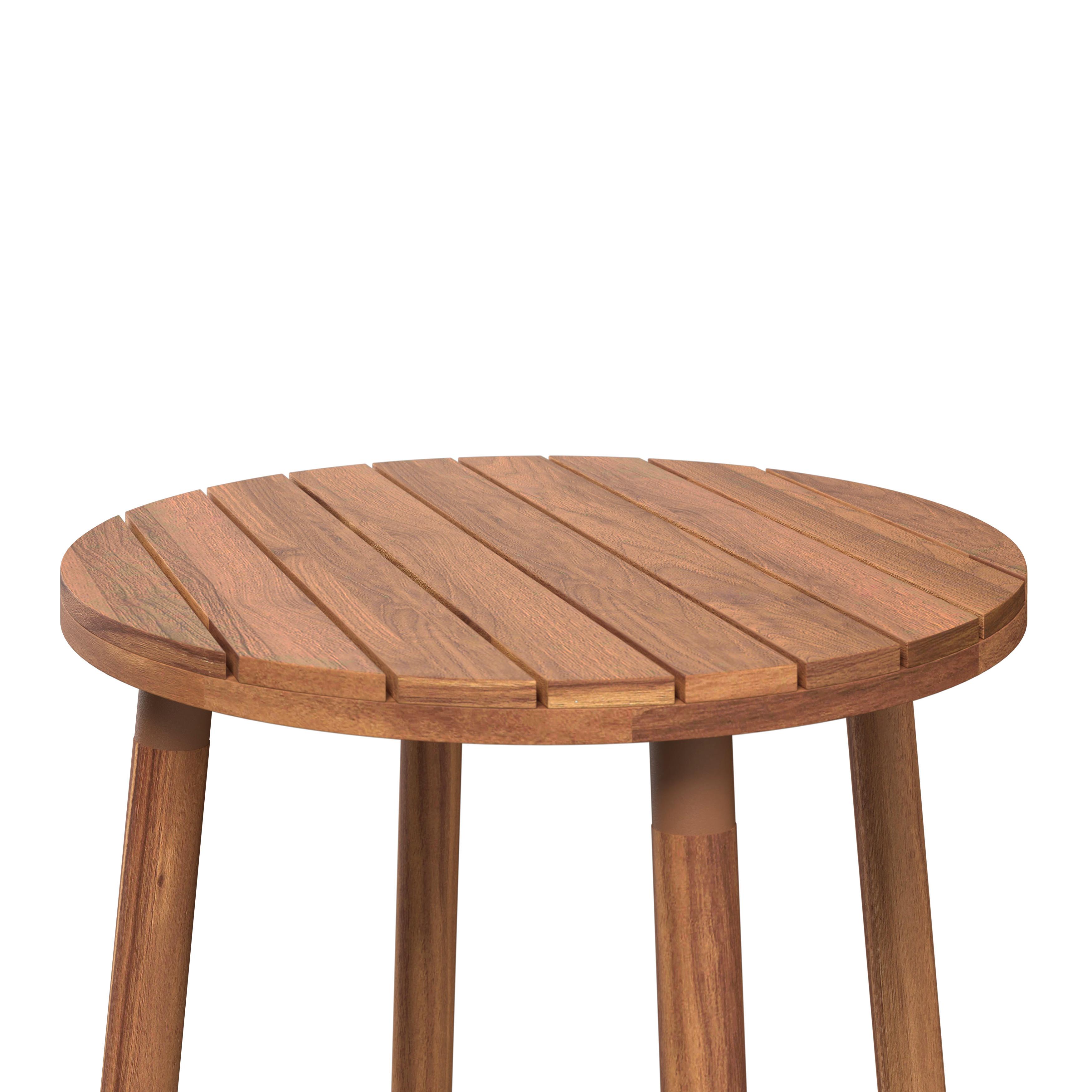 BALKONGMÖBLER SET BARDOLINO - ljusgrå/akaciefärgad, Modern, metall/trä (61/62/79cm) - Mömax