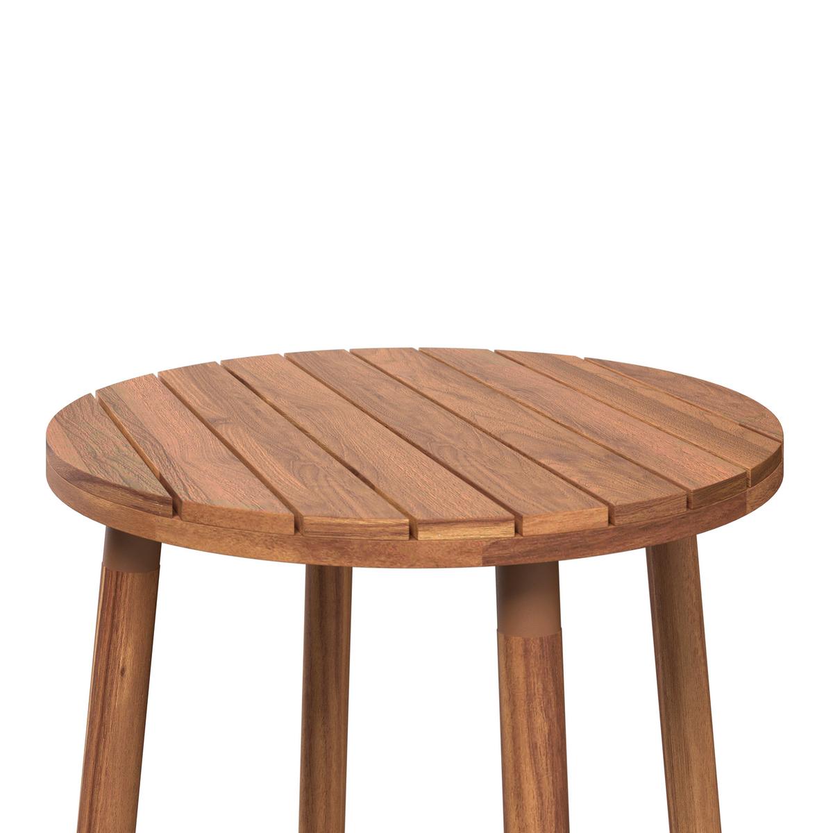 Balkonszett Bardolino - világosszürke/akáciaszínű, Modern, textil/fa - Mömax