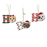 Ornamente brad de Crăciun Timo - multicolor, Basics, ceramică (9/5/0,5cm)