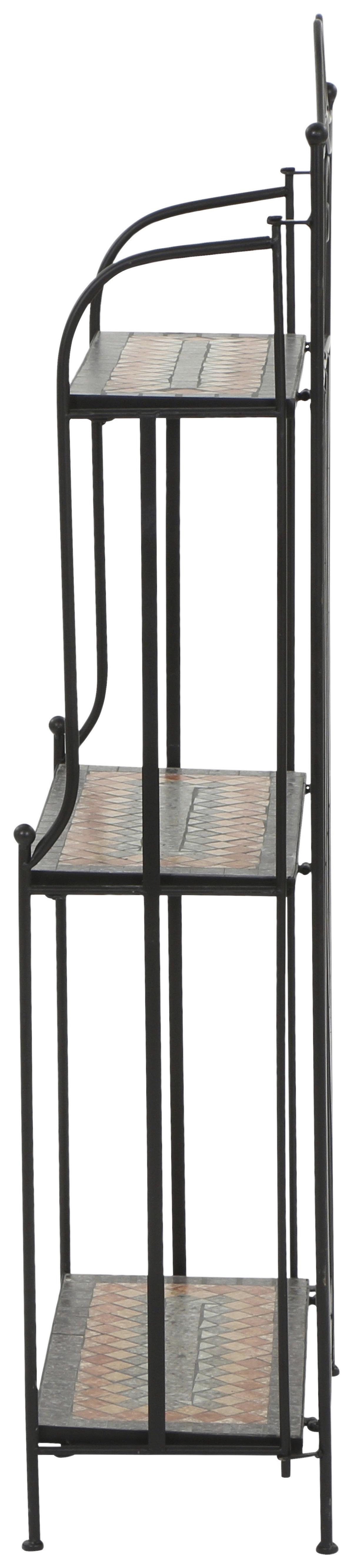 GARTENREGAL 380823 - Multicolor/Schwarz, MODERN, Keramik/Metall (62/142/29cm) - Siena Garden