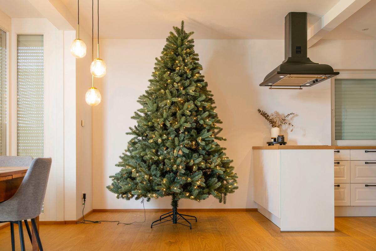 Weihnachtsbaum Evergreen Vermont Grün H: ca. 210cm - Waldgrün, Basics, Kunststoff (150/210cm)