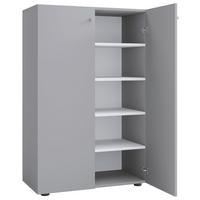 Schuhschrank Lona XL ca.70x110x39cm Grau - Schwarz/Grau, KONVENTIONELL, Holzwerkstoff/Kunststoff (70/110/39cm) - MID.YOU