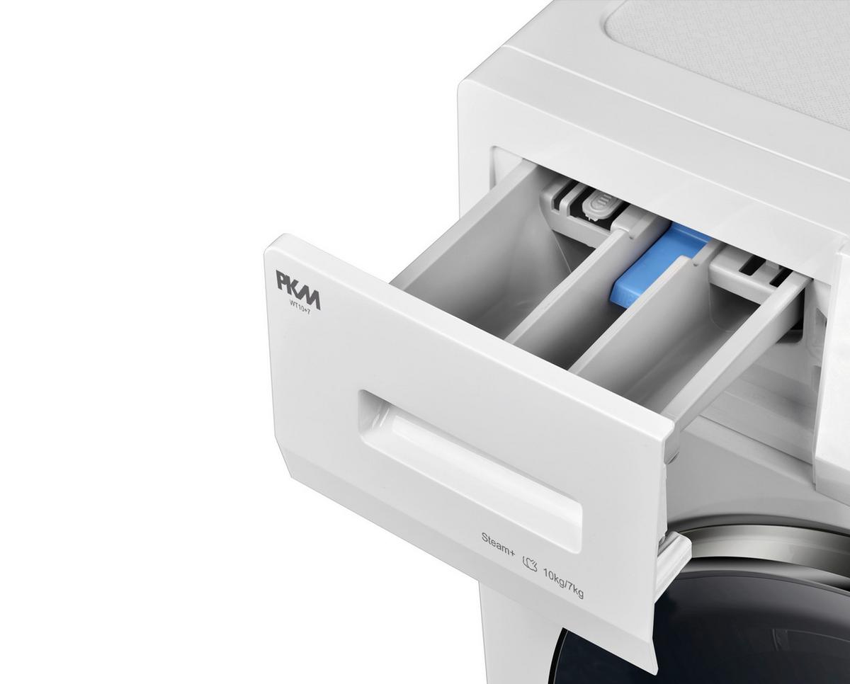 Waschtrockner WT10+7 Weiß - Weiß, Basics, Kunststoff (59.5/85/62.5cm) - PKM