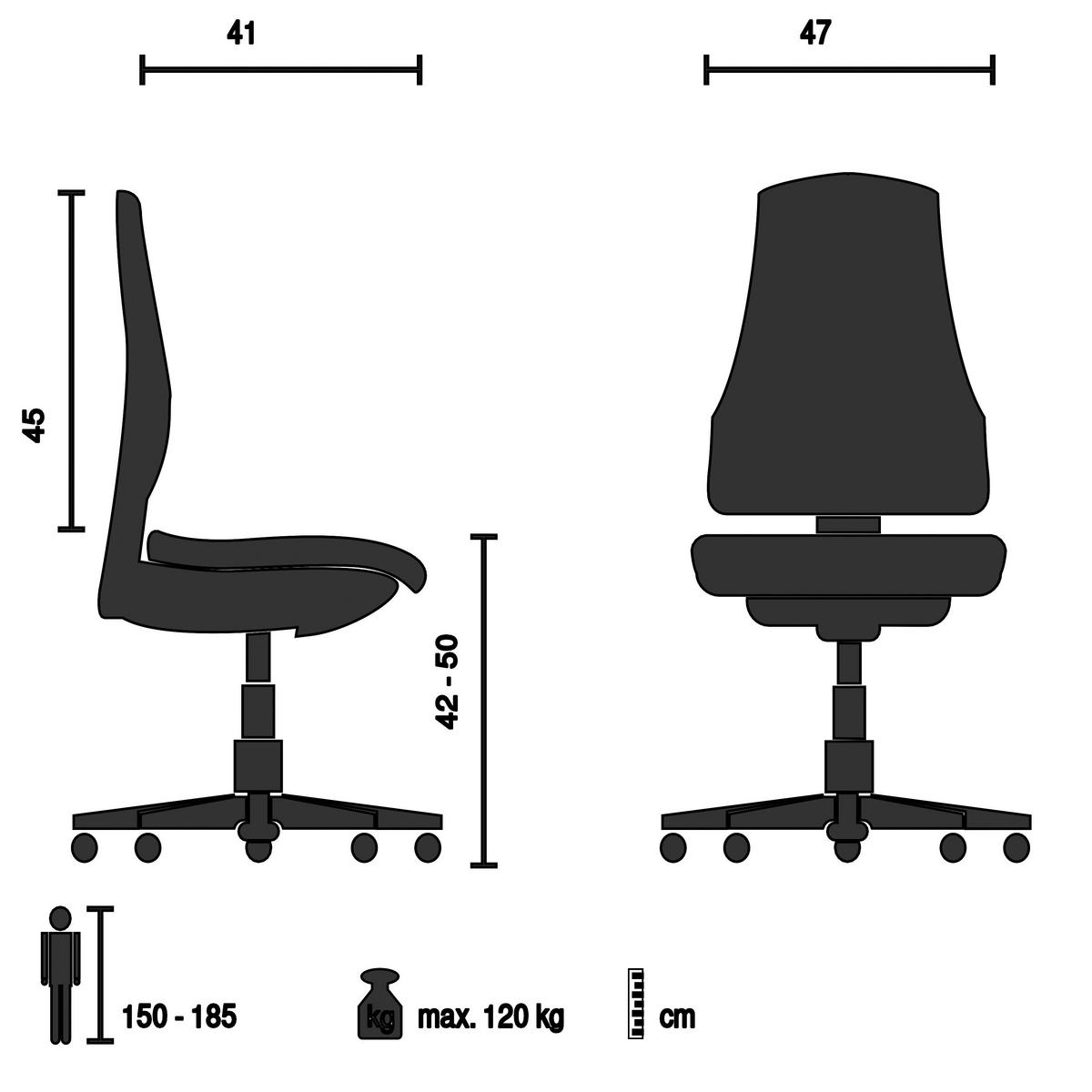 Pisarniški Stol Captivo Mid, Črna - črna, Moderno, umetna masa/tekstil (53/84 - 93/58cm) - MID.YOU