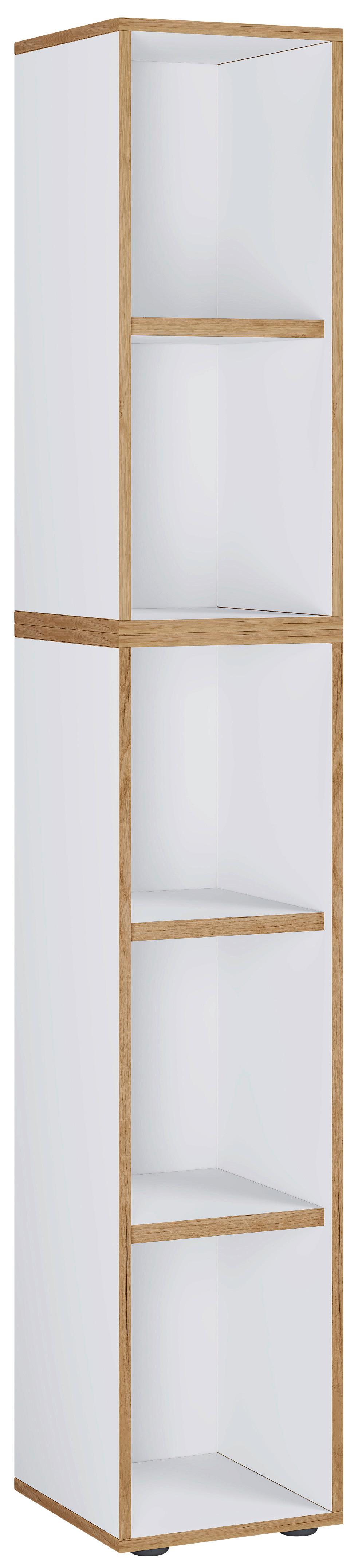 AKTENREGAL SALIA B30 - Honigeiche/Weiss, Design, Holzwerkstoff (30/183/33cm) - MID.YOU