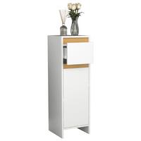 Highboard Malira ca. 30x95 cm Weiß/Eiche - Honigeiche/Weiß, MODERN, Holzwerkstoff (30/95/30cm) - MID.YOU