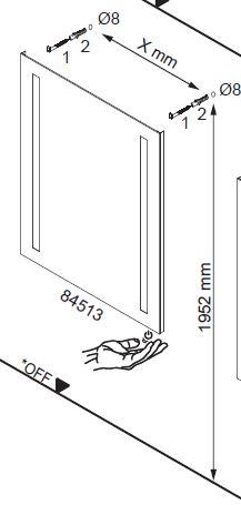 Wandspiegel "Linear" , verspiegelt - Basics, Glas (60/75/2cm) - MID.YOU