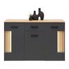SIDEBOARD ALARA - svart, Modern, metall/trämaterial (128/87/40cm) - Mömax