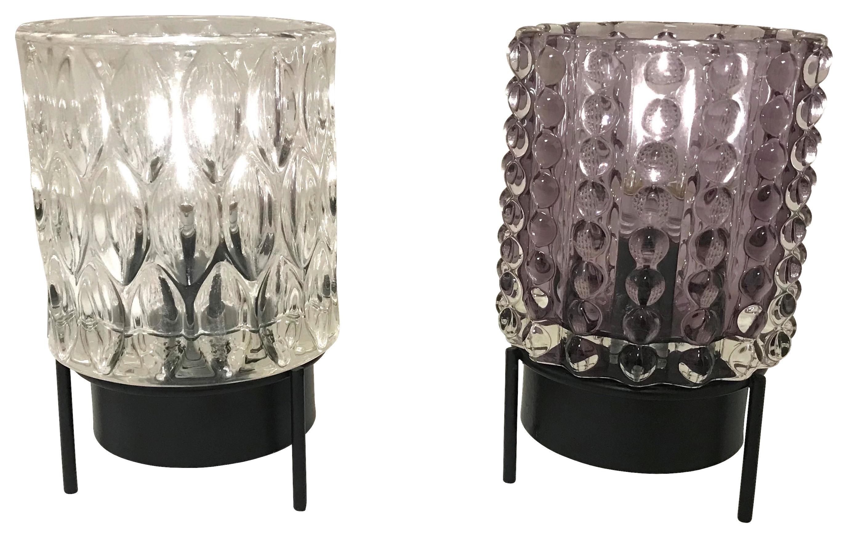 Lampă LED decorativă Adelina - clar/gri, Modern, sticlă/metal (9/9/14.5cm)