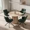 STOL MED ARMSTÖD LIORA - grön/svart, Modern, metall/textil (57,5/84/61cm) - Bessagi Home