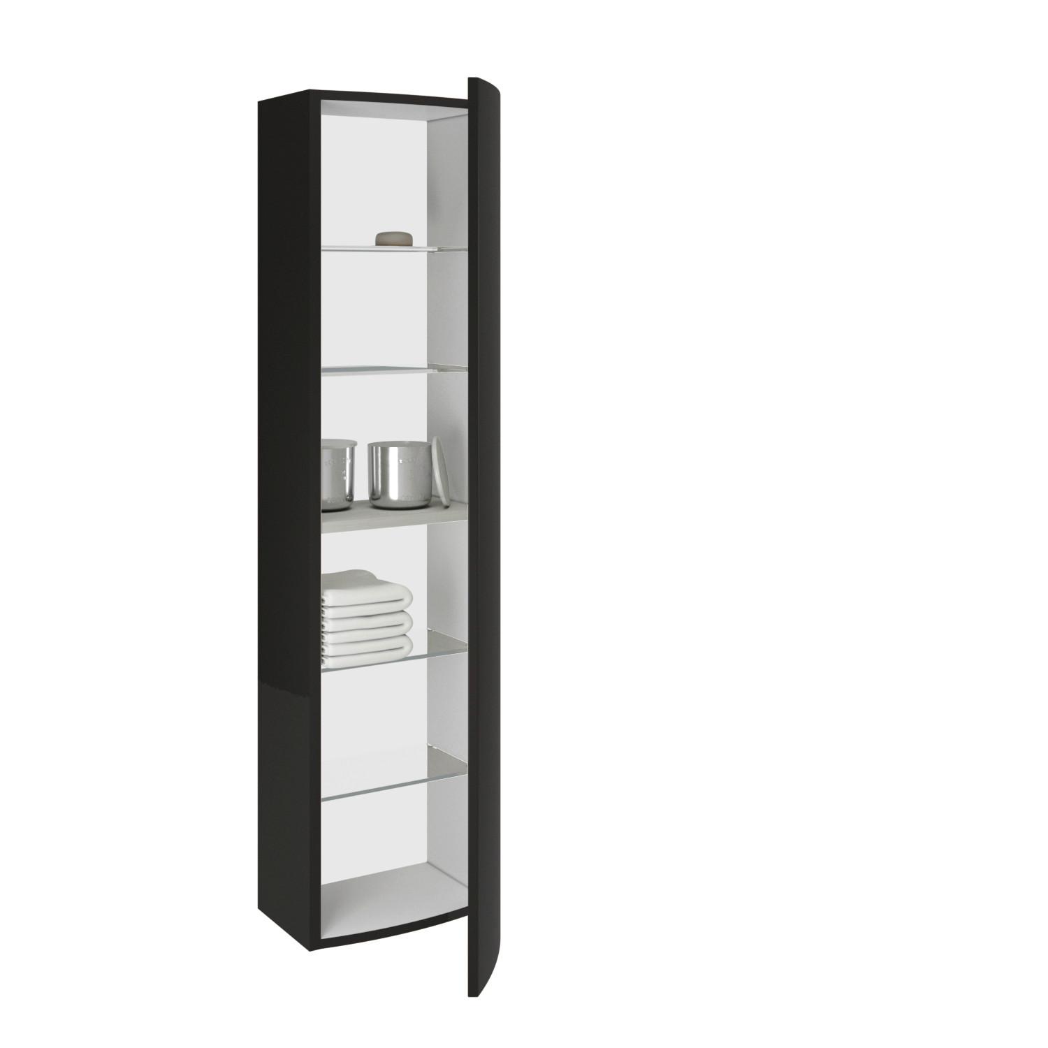 Dulap înalt Armonia - stejar gri/gri, Modern, material pe bază de lemn (33/140/16cm)