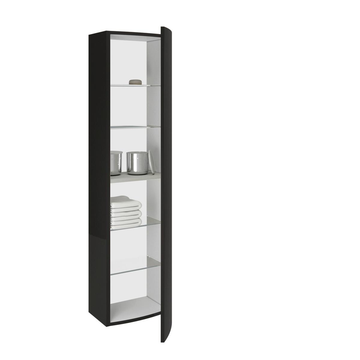 Dulap înalt Armonia - stejar gri/gri, Modern, material pe bază de lemn (33/140/16cm)