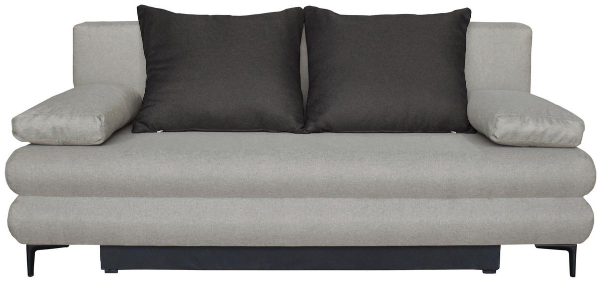 Canapea extensibilă SOHO - bej/maro închis, Modern, lemn/metal (201/89/89cm) - Best Price