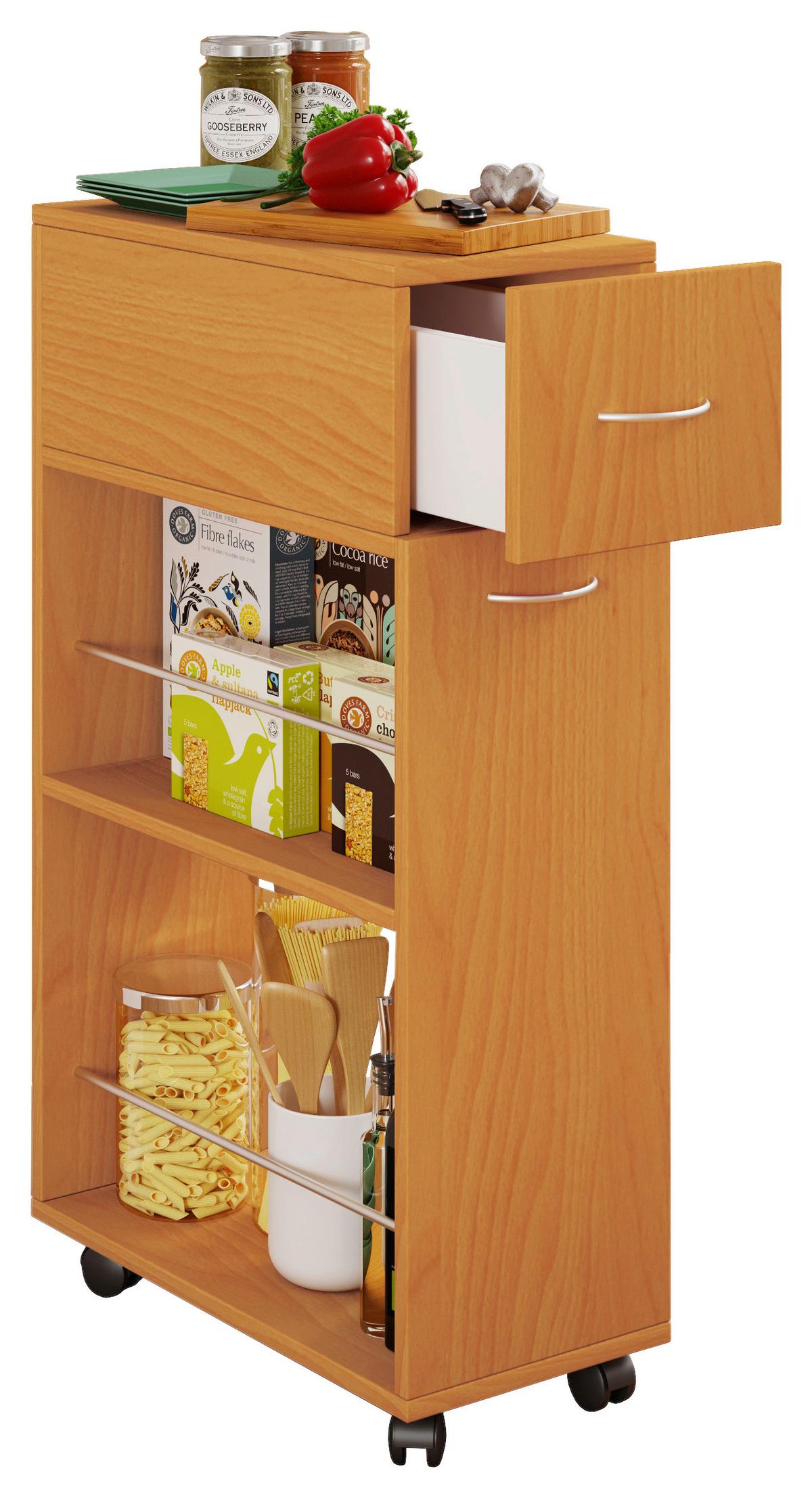 Večnamenski Voziček Tusal Sb, Bukev - barve bukve, Moderno, kovina/umetna masa (25/50/85cm) - MID.YOU