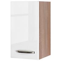 Kuhinjska Zgornja Omarica Venezia Valero, Bela, Š. 30 Cm - barve nerjavečega jekla/bela, Moderno, kovina/leseni material (30/54,8/32cm) - FlexWell