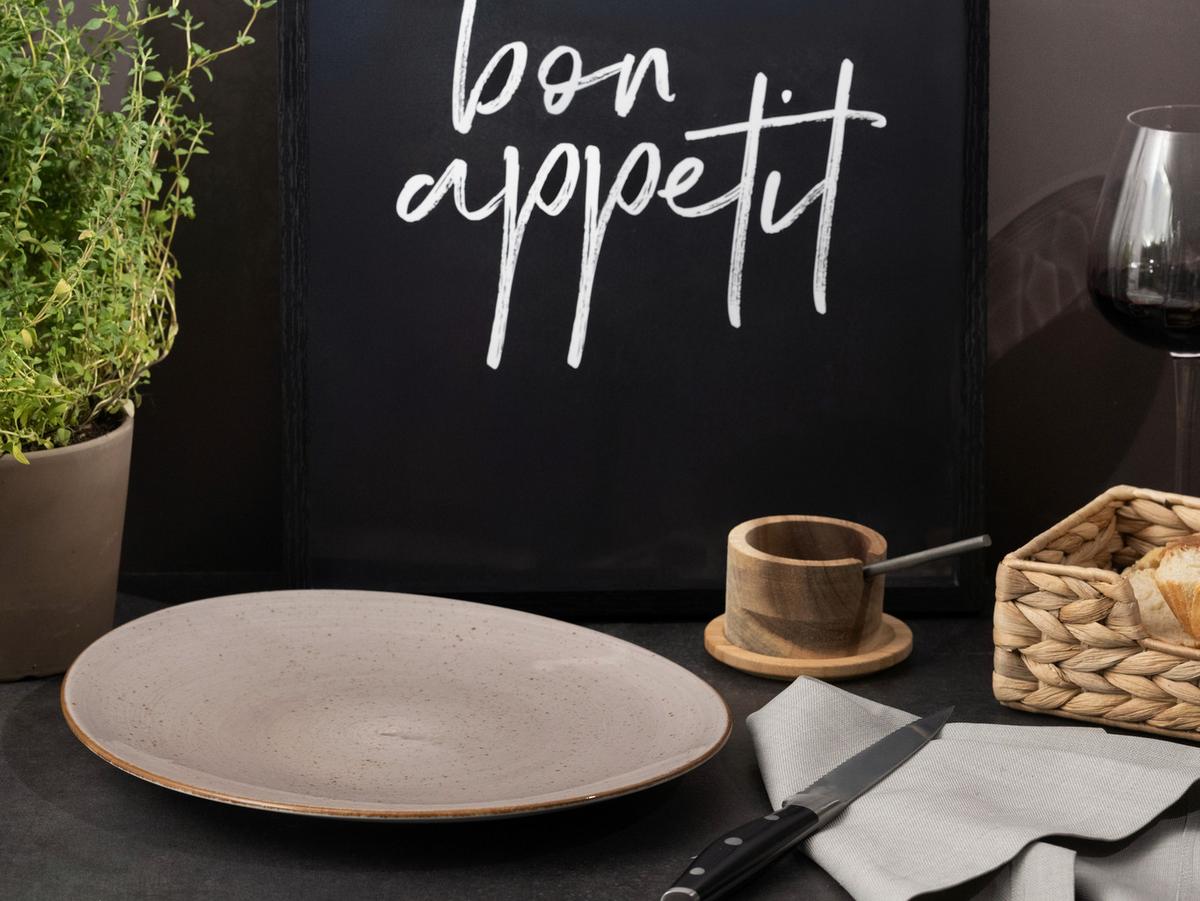 Set Krožnikov Za Zrezke Brown, 4-Delni - umazano rjava, Basics, keramika (30,5/26cm) - Creatable