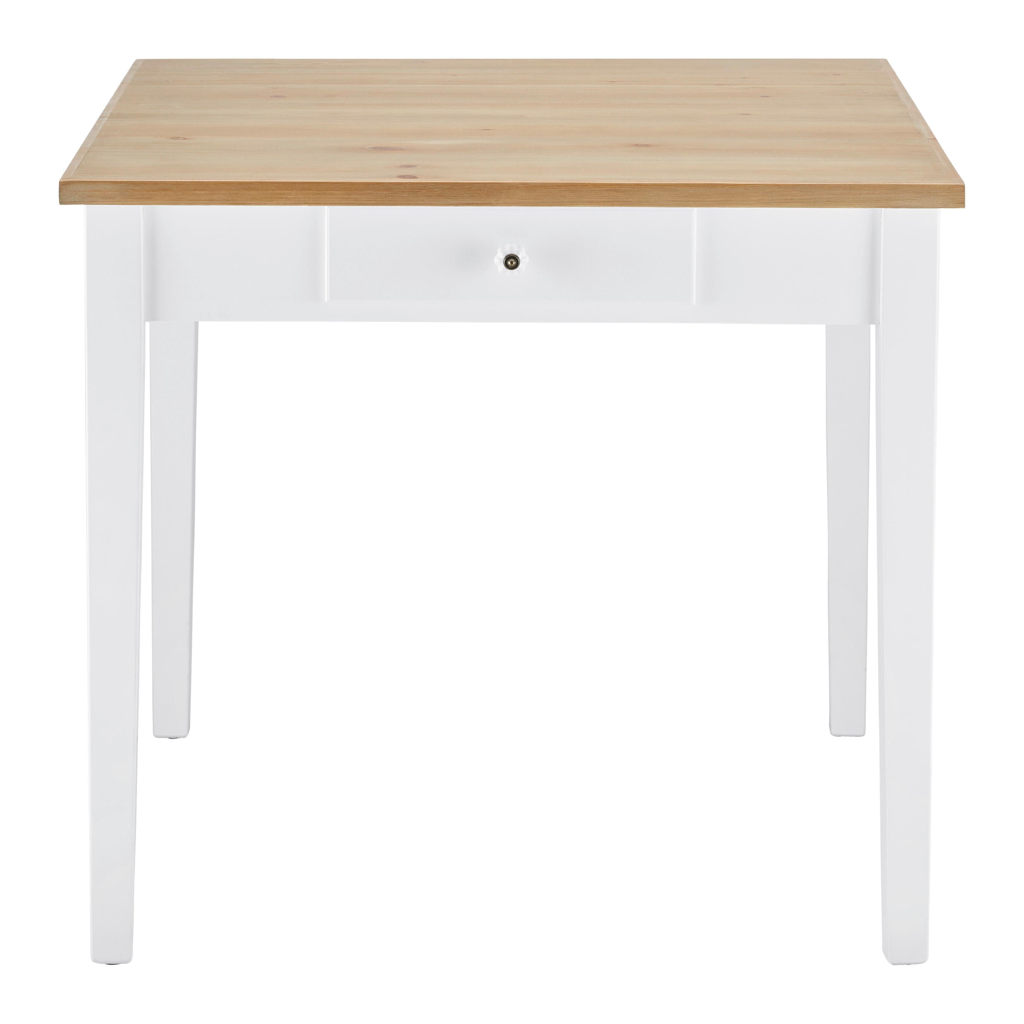 MATBORD CAMDEN - vit/furufärgad, Design, trä (86/80/79cm) - Bessagi Home