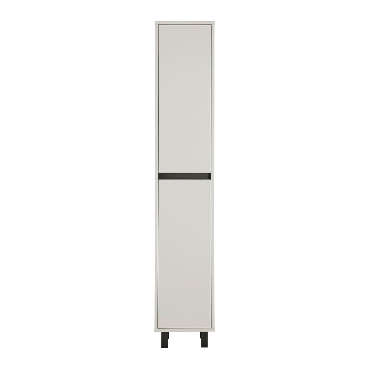 Hochschrank Sophia Kaschmir - Kaschmir/Schwarz, MODERN, Holzwerkstoff (35/190/33cm) - Mömax