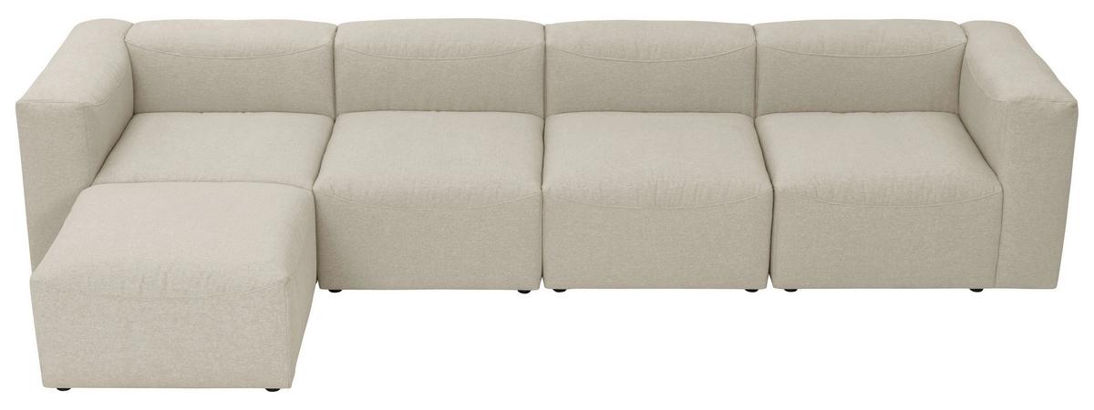 Ecksofa Lena LENA - Creme, Design, Kunststoff/Textil (175/350cm) - Max Winzer