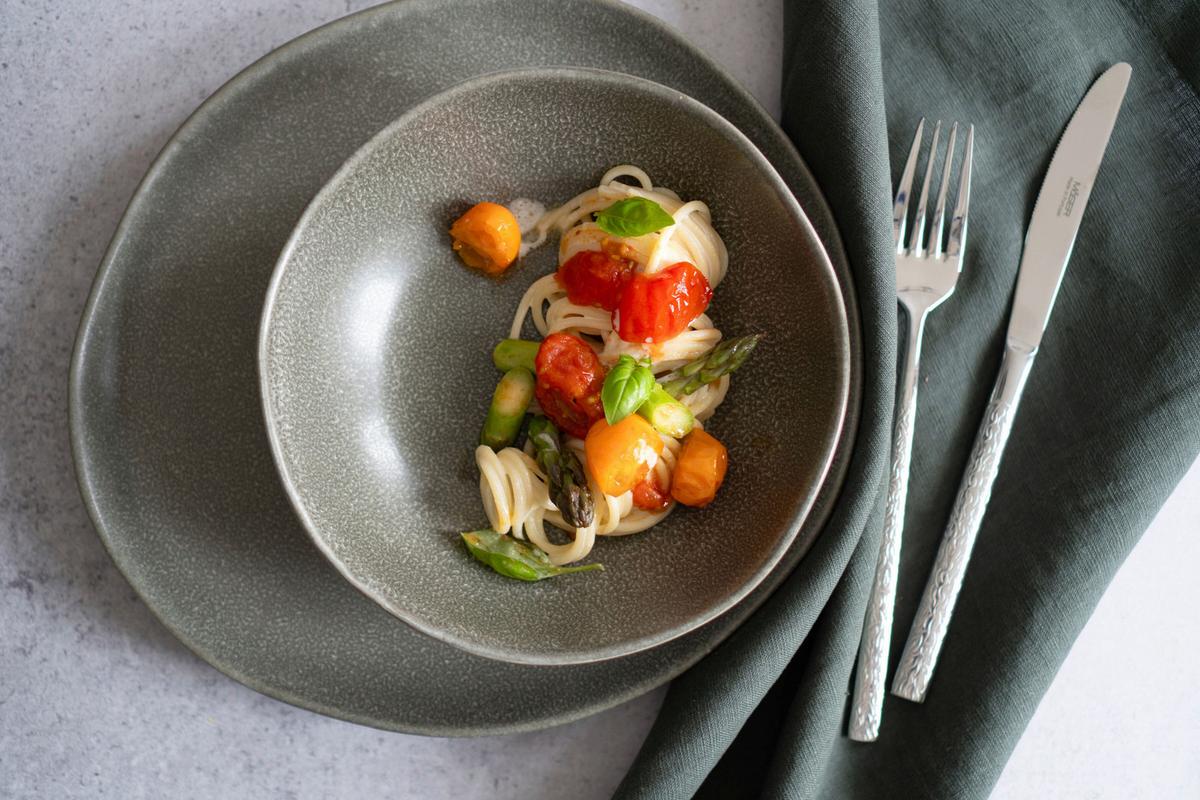 TAFELSERVICE MARLENA - Dunkelgrau, Basics, Keramik - Mäser