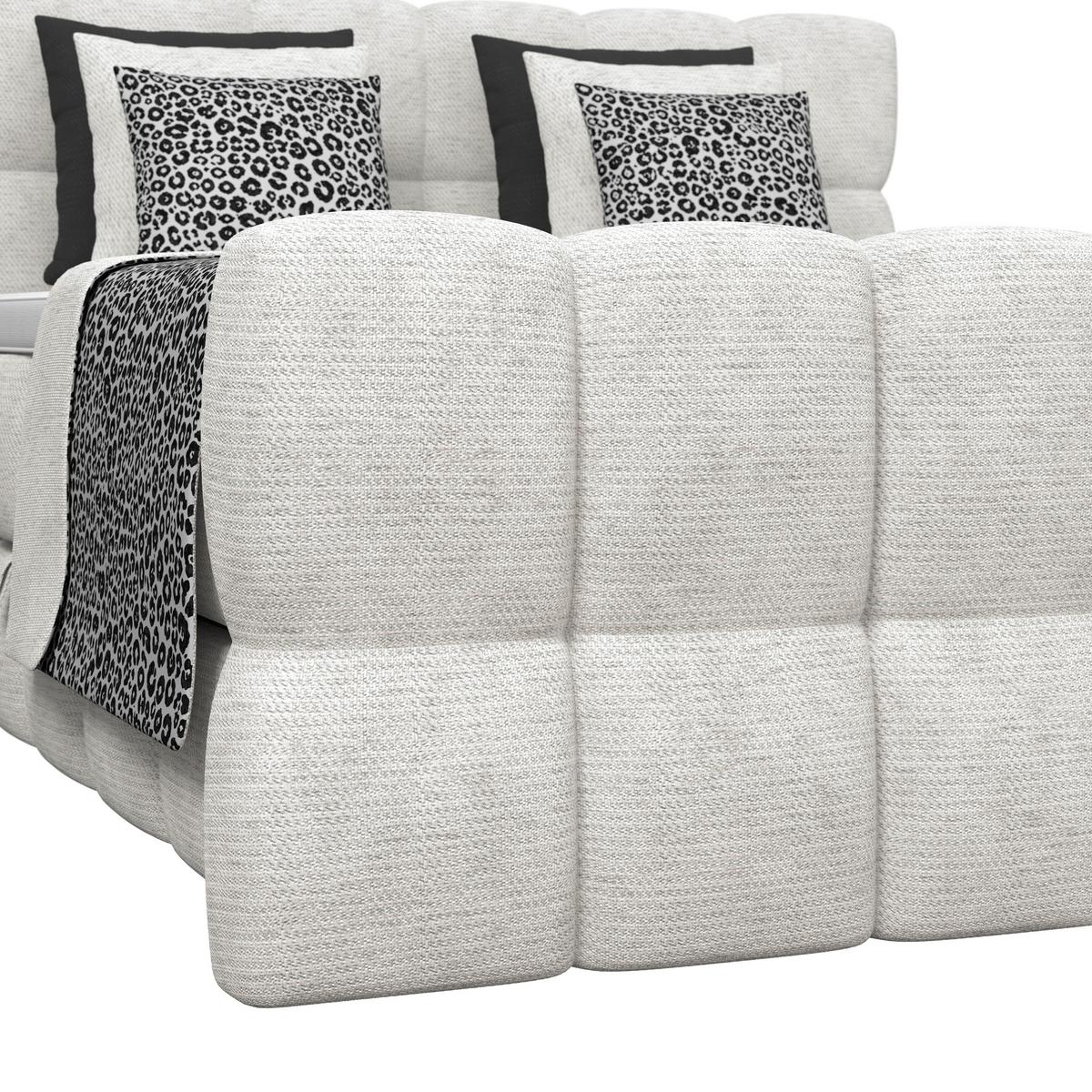 Postelja Boxspring Brisbane, Krem Barva, 160x220 - krem barve, Trend, kovina/umetna masa (160/220cm) - Premium Living