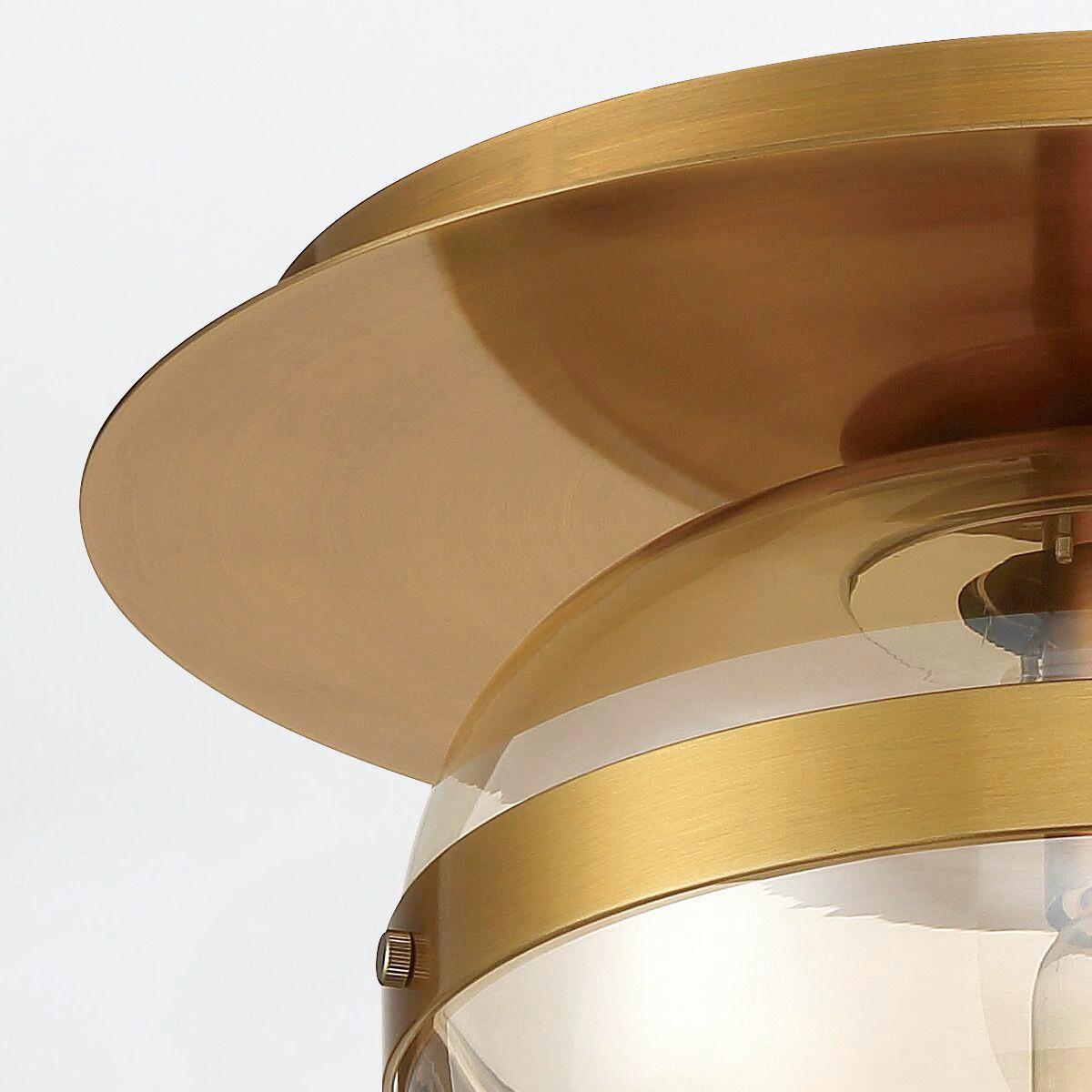 Mennyezeti Lámpa Qn-Nottingham-F-S-Ab - sárgarézszínű, Konventionell, üveg/fém (25/19cm) - Elstead Lighting