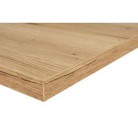 Küchenleerblock Frame High o. Geräte Weiß - Edelstahlfarben/Eichefarben, ROMANTIK / LANDHAUS, Holzwerkstoff/Metall (300cm) - Nobilia