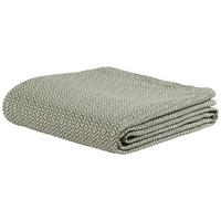 Überwurf Dobby Raute in Grün/Weiß ca.140x210cm - Weiss/Grün, Textil (140/210cm) - Premium Living