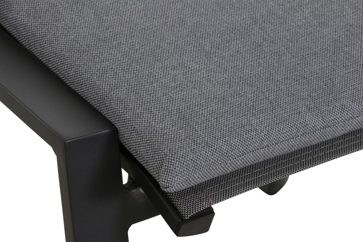 Gartenhocker Valencia Anthrazit - Anthrazit, Basics, Kunststoff/Textil (57/44,5/49,5cm) - Siena Garden