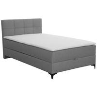 Boxbett Freddie ca. 120x200 Dunkelgrau - Dunkelgrau/Schwarz, MODERN, Textil (120/200cm) - MID.YOU