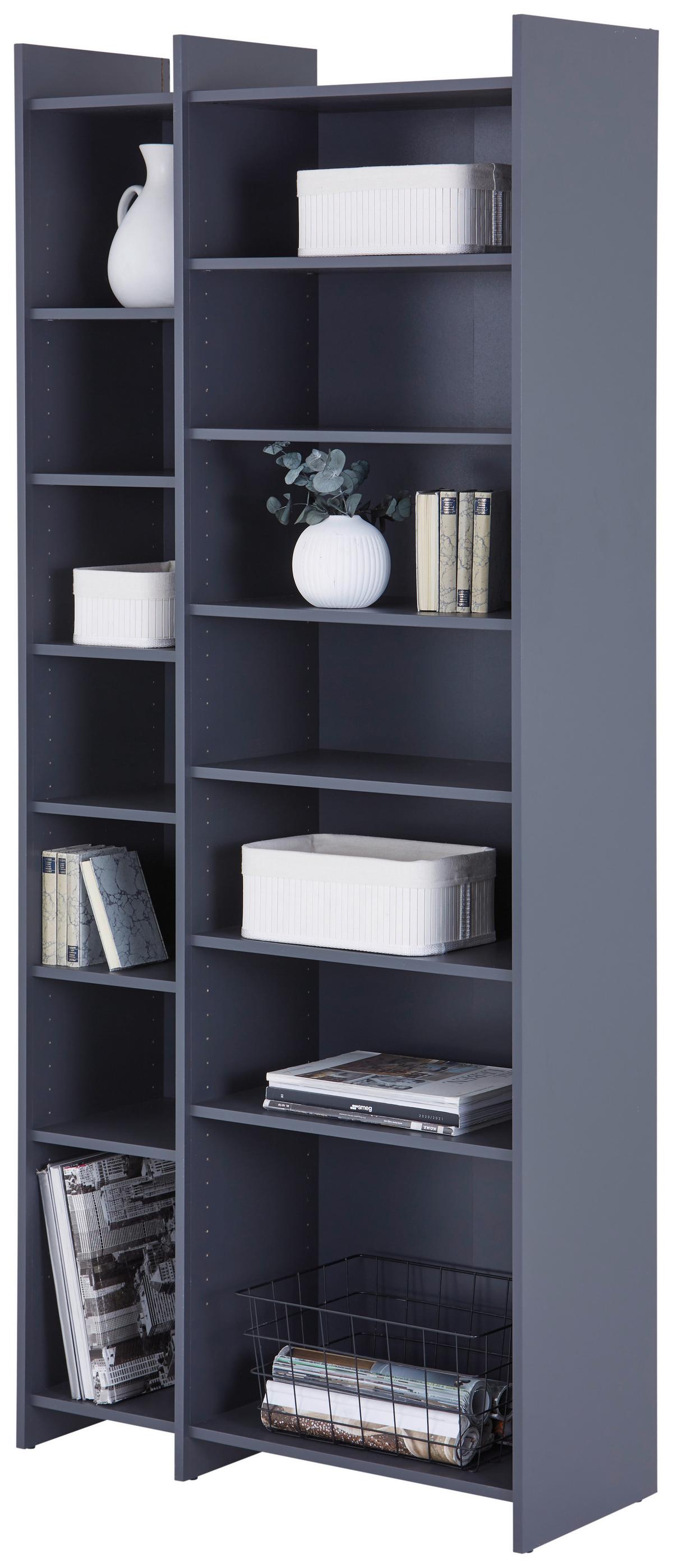 Etajeră LENNY PR 23083-REG/191/80 - antracit, Modern, material pe bază de lemn (80/191/31,8cm) - Modern Living