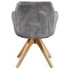 STOL MED ARMSTÖD RELAX - bokfärgad/grå, Modern, trä/textil (60/82/62cm) - Mömax