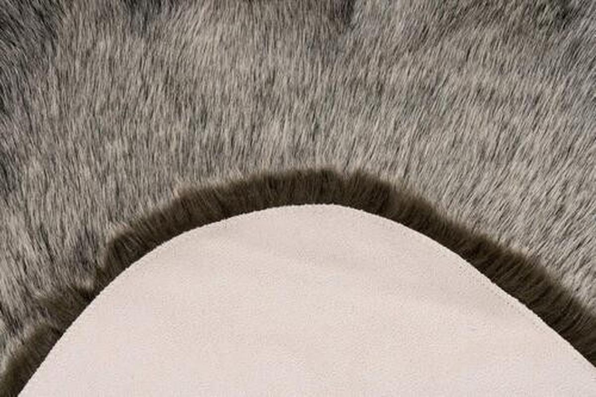 FELLTEPPICH TENDER - Braun/Olivgrün, Design, Textil (60/90cm) - Kayoom