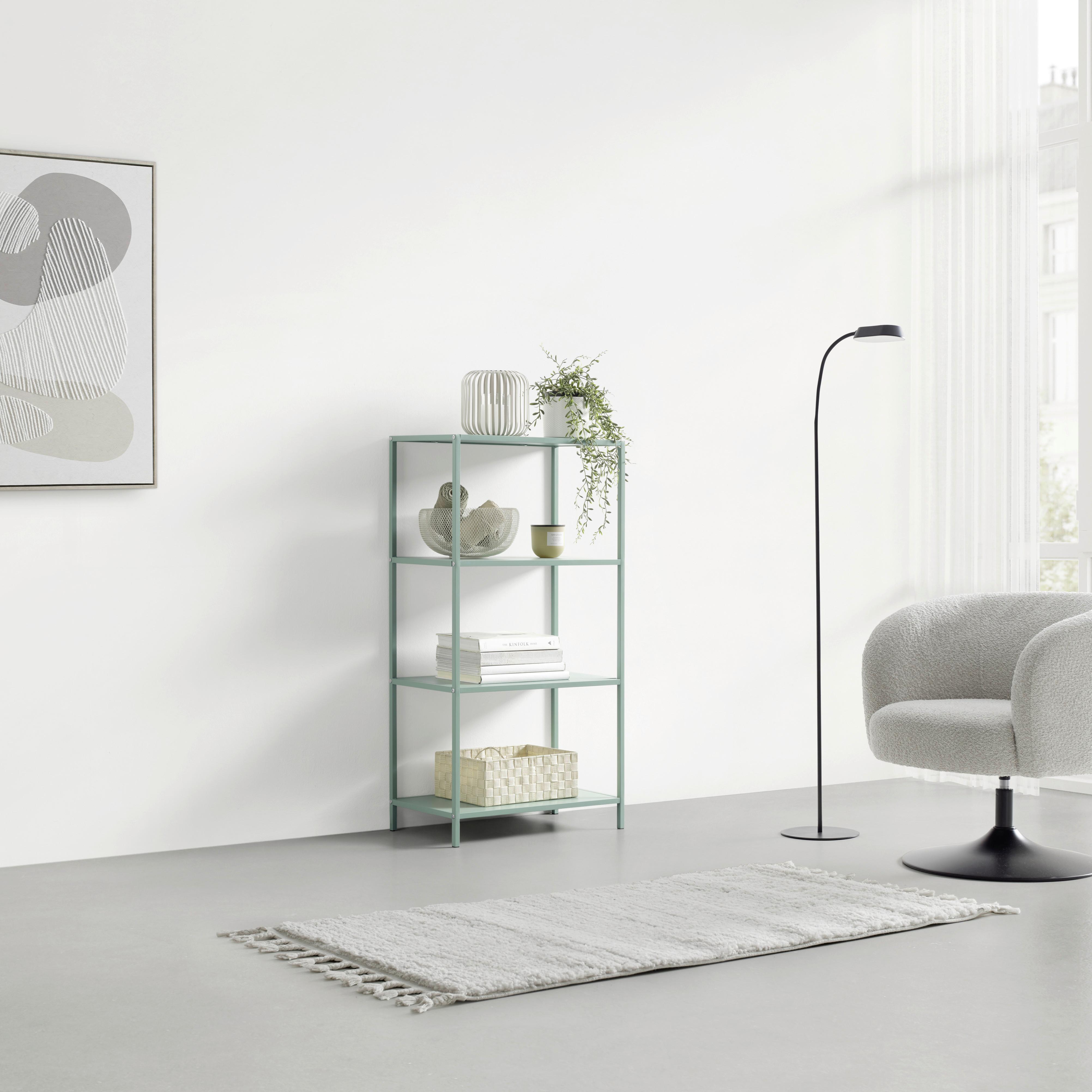 Regal Havanna Grün - Grün, MODERN, Holzwerkstoff/Metall (60/113/33cm) - Mömax
