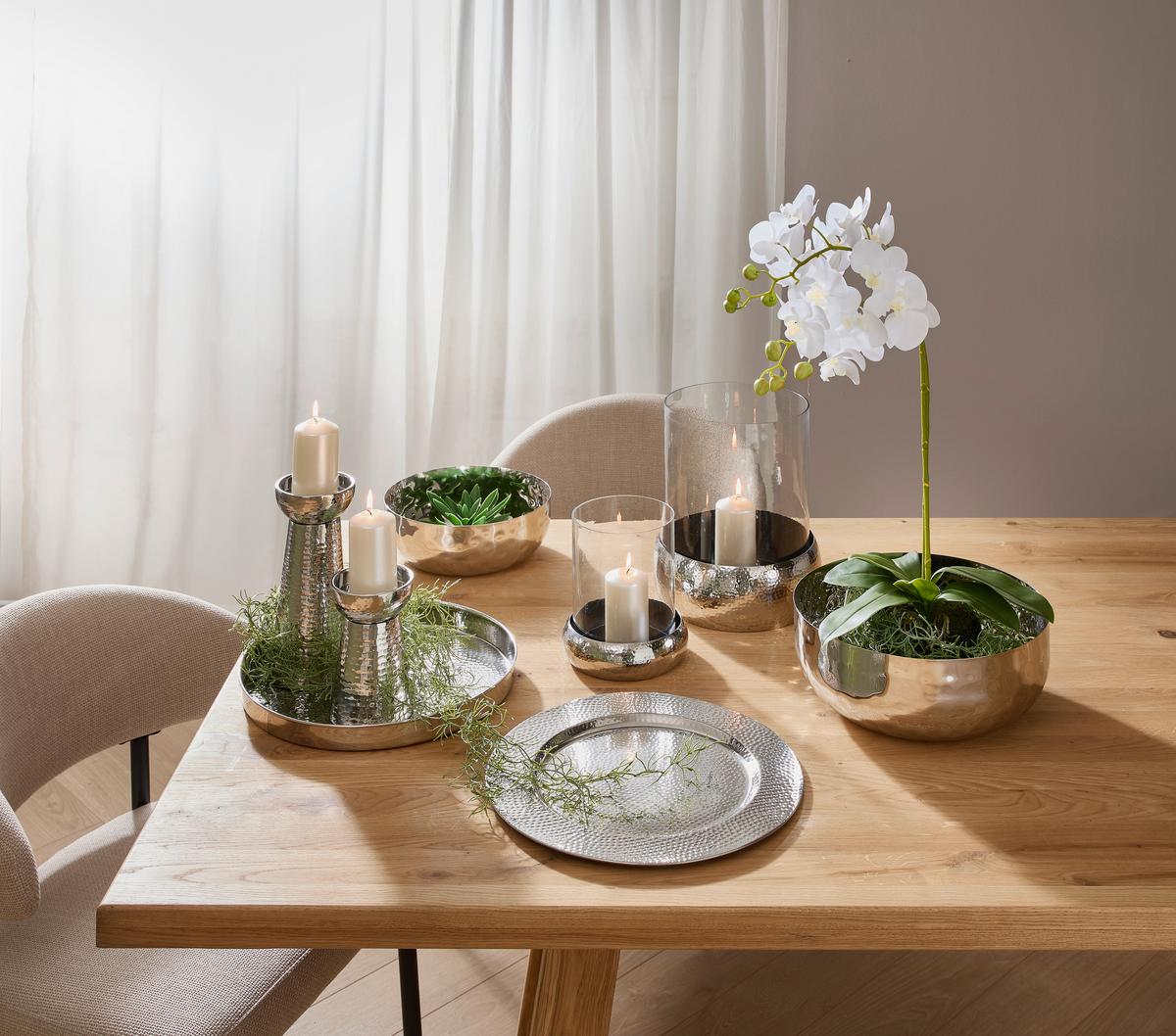 PATERA DEKORACYJNA DS 330 - kolor srebrny, Design, metal (30/12cm) - Ambia Home